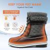DREAM PAIRS Women’s Snow Winter Boots Mid Calf Waterproof Duck Warm Outdoor Winter Boots Shoes(Grey)