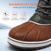 DREAM PAIRS Women’s Snow Winter Boots Mid Calf Waterproof Duck Warm Outdoor Winter Boots Shoes(Tan/Khaki)