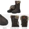 DREAM PAIRS Women’s Warm Faux Fur Lined Mid-Calf Winter Snow Boots(Brown)