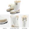 DREAM PAIRS Women’s Warm Faux Fur Lined Mid-Calf Winter Snow Boots(Goose/Beige White)