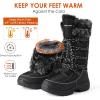 DREAM PAIRS Women’s Warm Faux Fur Lined Mid-Calf Winter Snow Boots(Maine/Black)