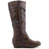 DREAM PAIRS Women’s Wide Calf Knee High Boots, Fur-lined Low Hidden Wedge Boots(Brown)