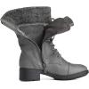 DREAM PAIRS Women’s Winter Lace up Mid Calf Combat Riding Military Boots(Grey)