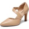 DREAM PAIRS Women’s High Heels Pumps Dress Closed Pointed Toe Comfortable D’Orsay Pumps Shoes for Work Office Wedding Dancing Charmane(Nude-pu)