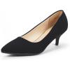 DREAM PAIRS Women’s Pumps Kitten Heel Pointed Toe Shoes for Women Comfortable Office Work Dress Shoes(Black/Nubuck)