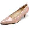 DREAM PAIRS Women’s Pumps Kitten Heel Pointed Toe Shoes for Women Comfortable Office Work Dress Shoes(Pink/Pat)