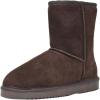 DREAM PAIRS Women’s Shorty-New Mid Calf Winter Snow Boots(Brown-classic)
