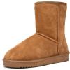 DREAM PAIRS Women’s Shorty-New Mid Calf Winter Snow Boots(Chesnut-classic)