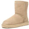 DREAM PAIRS Women’s Shorty-New Mid Calf Winter Snow Boots(Sand-classic)