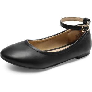 DREAM PAIRS Girls Dress Shoes Girl’s Ballerina Flat Ankle Strap Ballet Flats (Toddler/Little Kid/Big Kid)(Black)