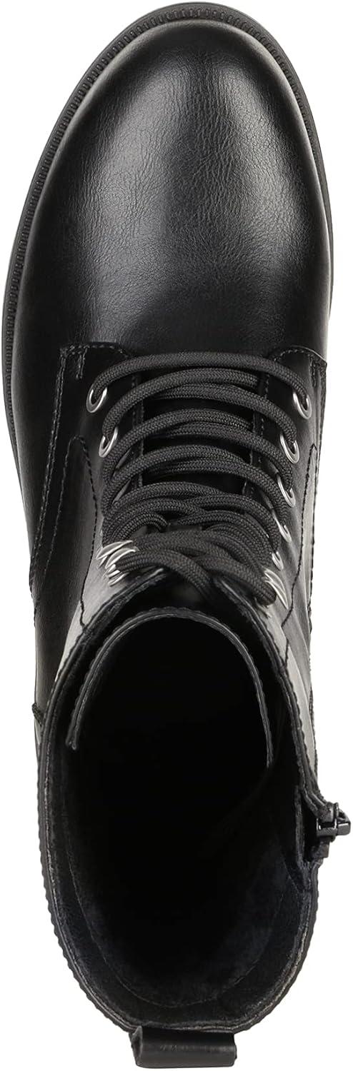 imageDREAM PAIRS Laceup Combat Boots Midcalf Military Winter Boot for WomenBlackPu