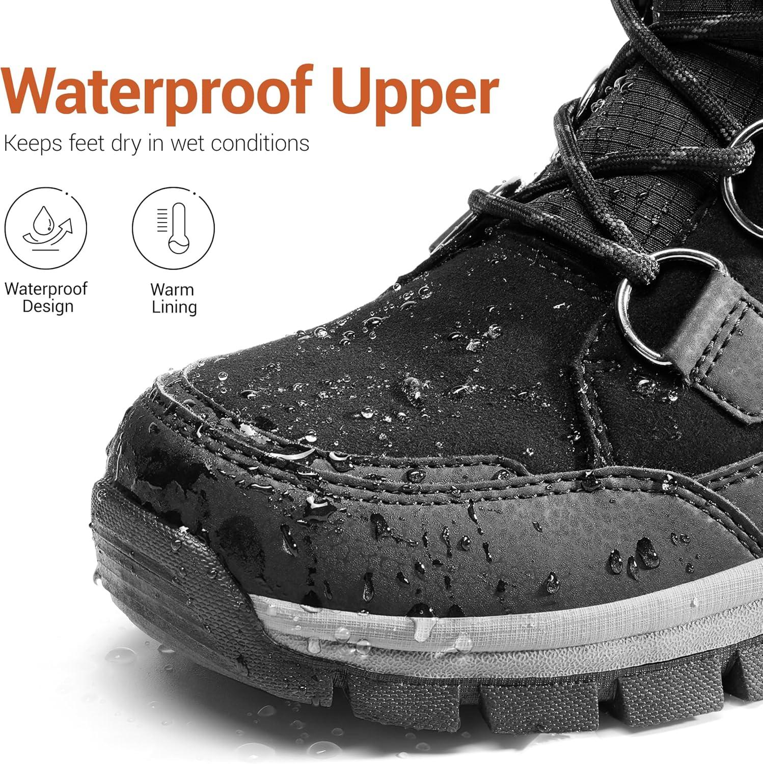 imageDREAM PAIRS Waterproof Snow Boots for Women Faux Fur Cozy Warm Insulated Winter Boots Lace Up MidCalf Outdoor Shoes for Walking Hiking HesperaBlack