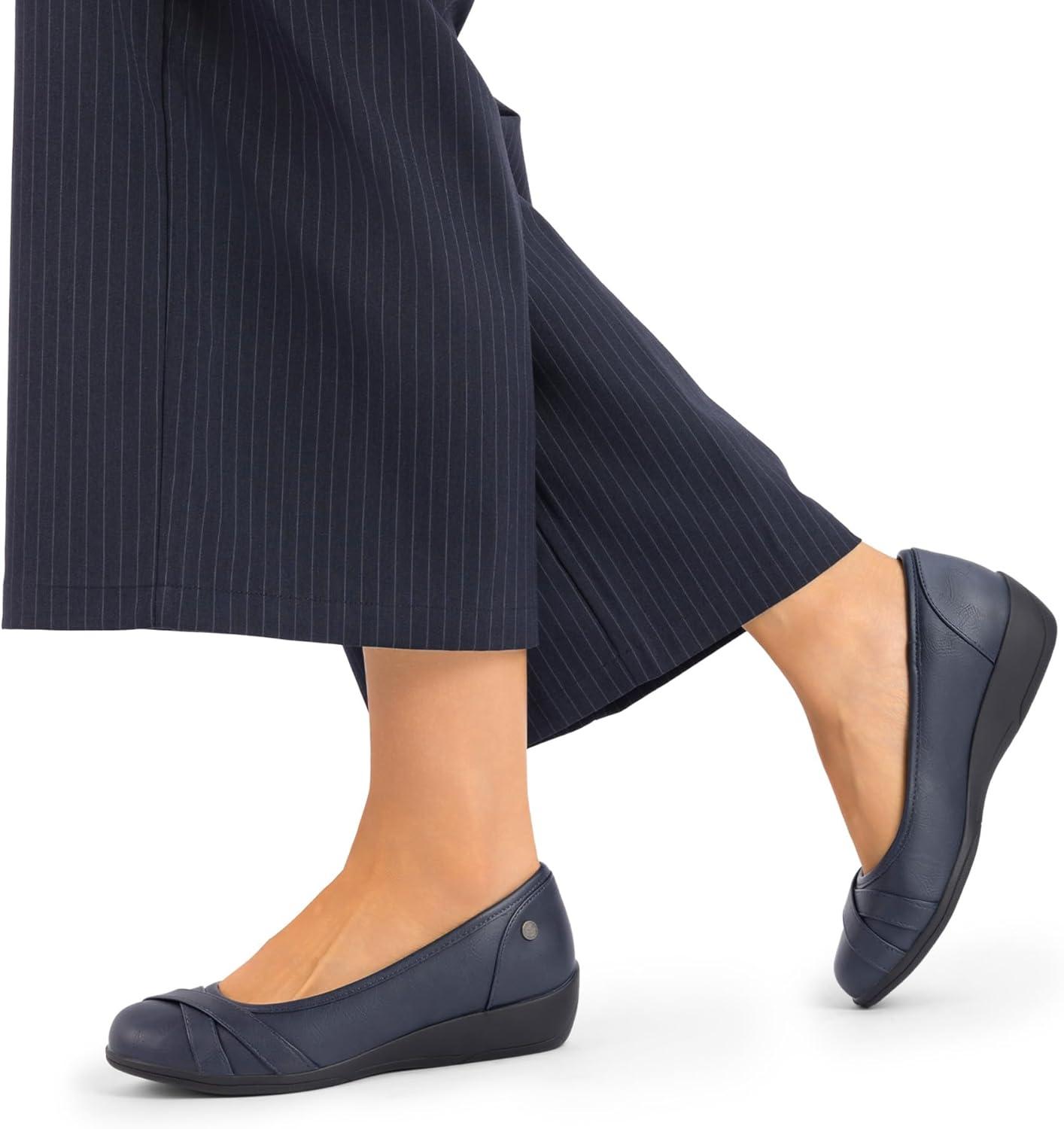 imageDREAM PAIRS Womens Ballet Flats Business Office Work Dress Shoes Comfortable Dressy Flats for WomenNavy