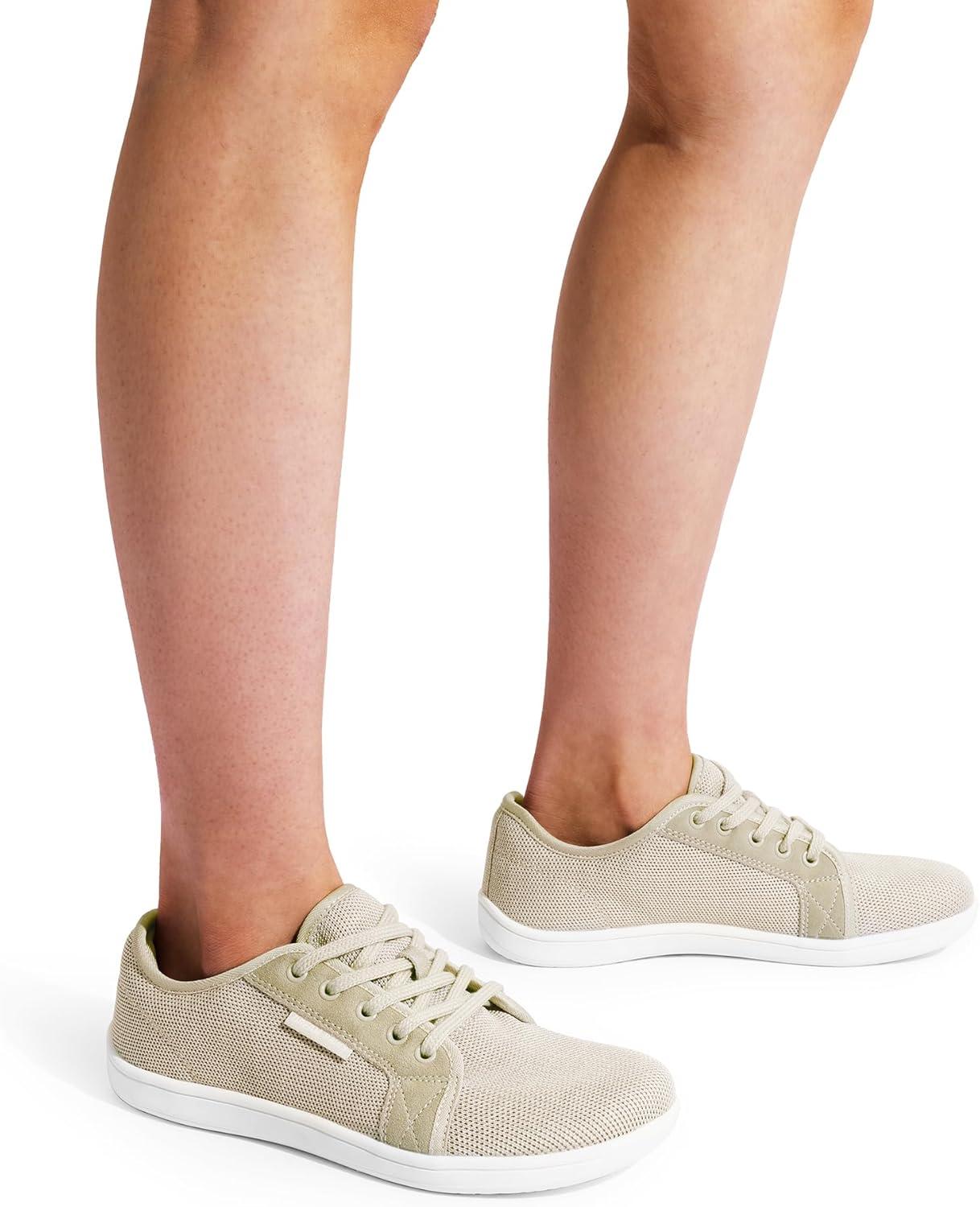 imageDREAM PAIRS Womens Barefoot Walking Wide Toe Box Zero Drop Minimalist Sneakers Non Slip Breathable Comfortable Lightweight Walking ShoesBeige