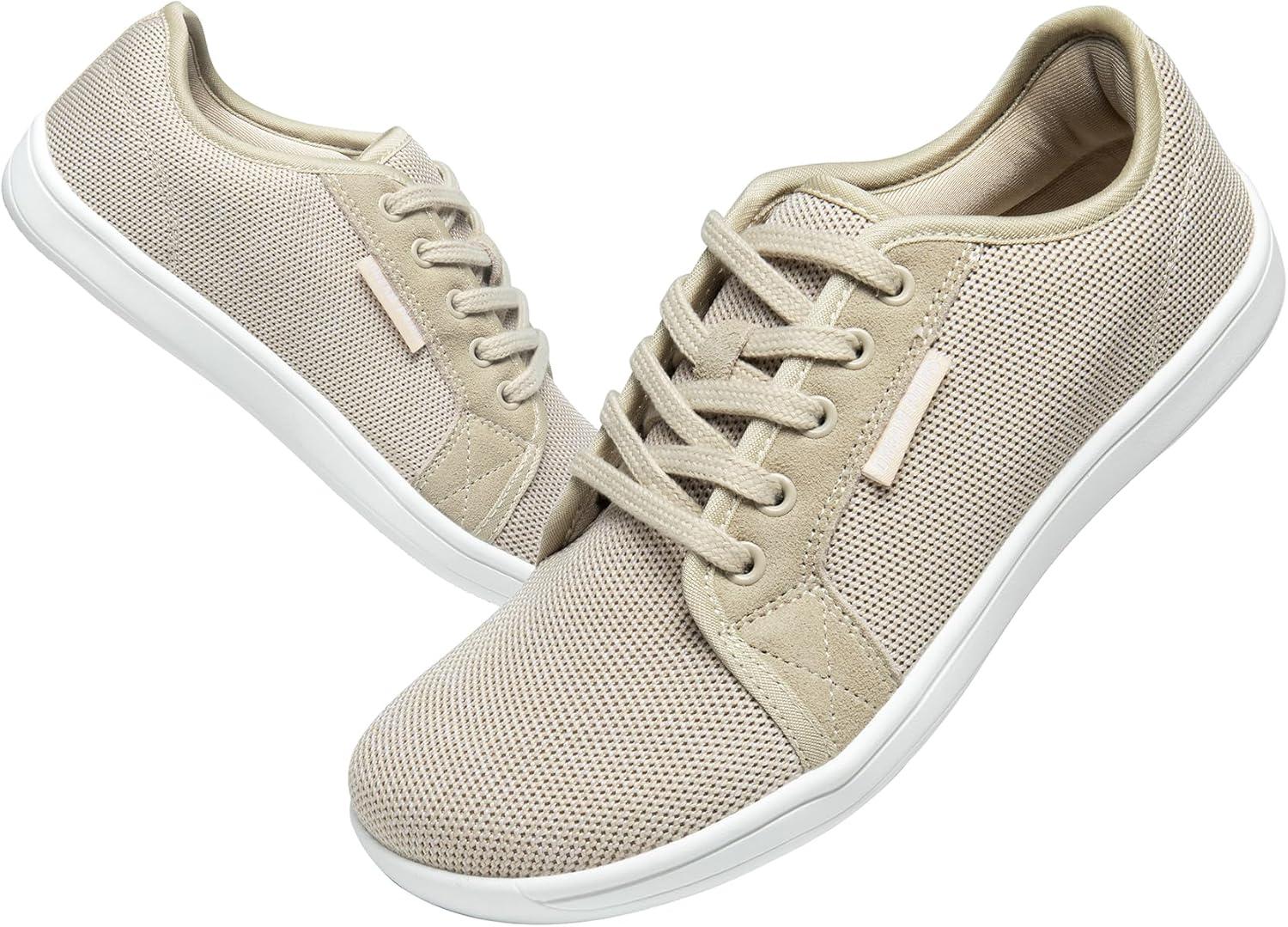 imageDREAM PAIRS Womens Barefoot Walking Wide Toe Box Zero Drop Minimalist Sneakers Non Slip Breathable Comfortable Lightweight Walking ShoesBeige