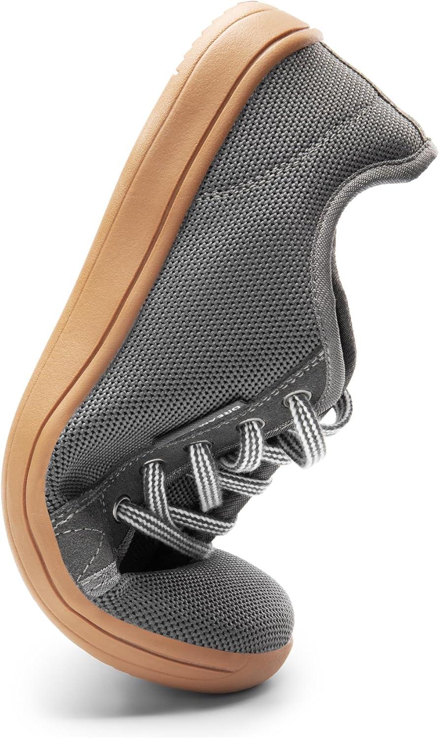 imageDREAM PAIRS Womens Barefoot Walking Wide Toe Box Zero Drop Minimalist Sneakers Non Slip Breathable Comfortable Lightweight Walking ShoesGreyBrown