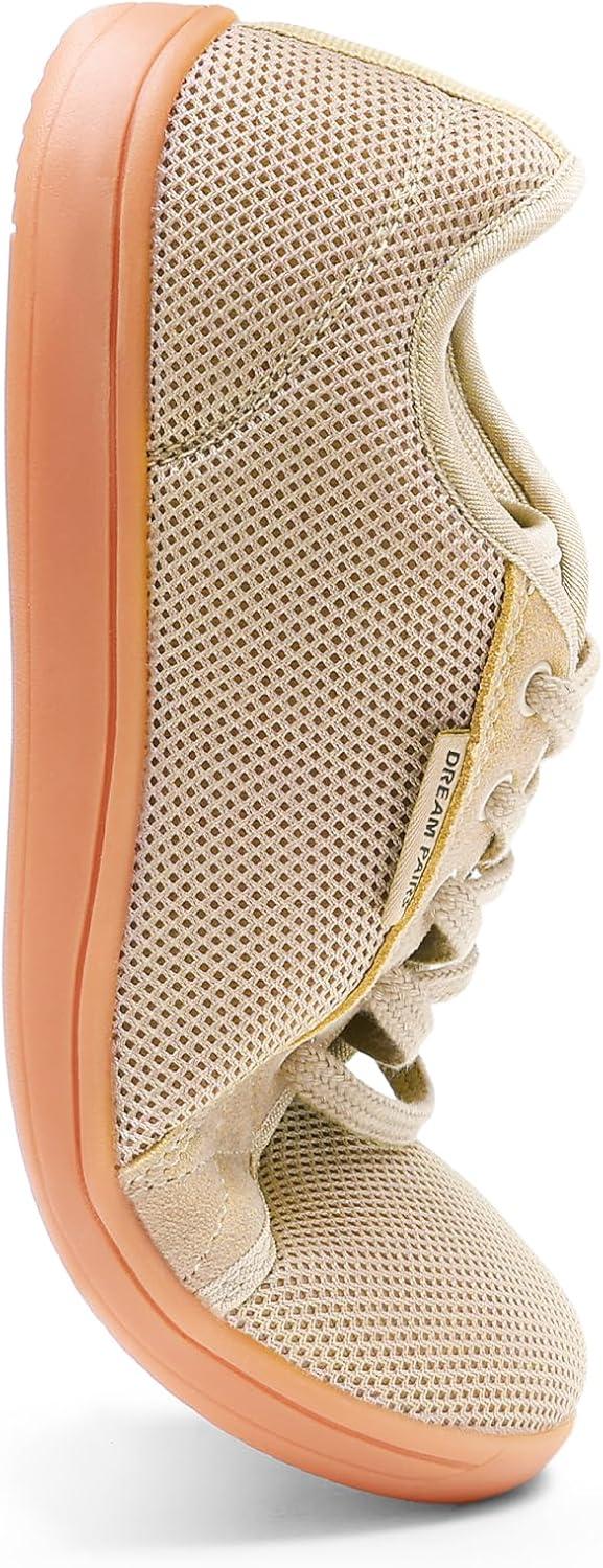 imageDREAM PAIRS Womens Barefoot Walking Wide Toe Box Zero Drop Minimalist Sneakers Non Slip Breathable Comfortable Lightweight Walking ShoesLight Brown