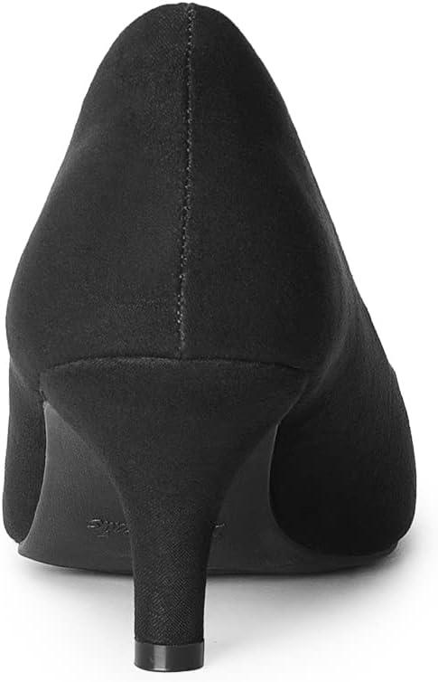 imageDREAM PAIRS Womens Dress Comfortable Low Heel Pump ShoesBlacksuede