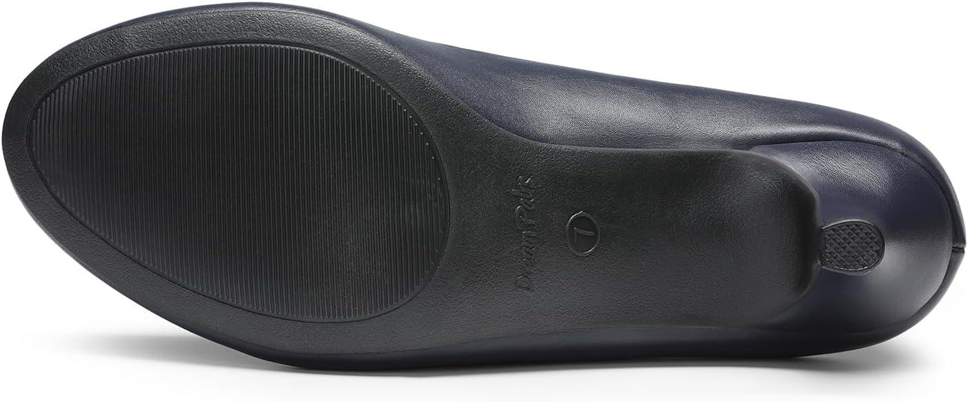 imageDREAM PAIRS Womens Dress Comfortable Low Heel Pump ShoesNavypu