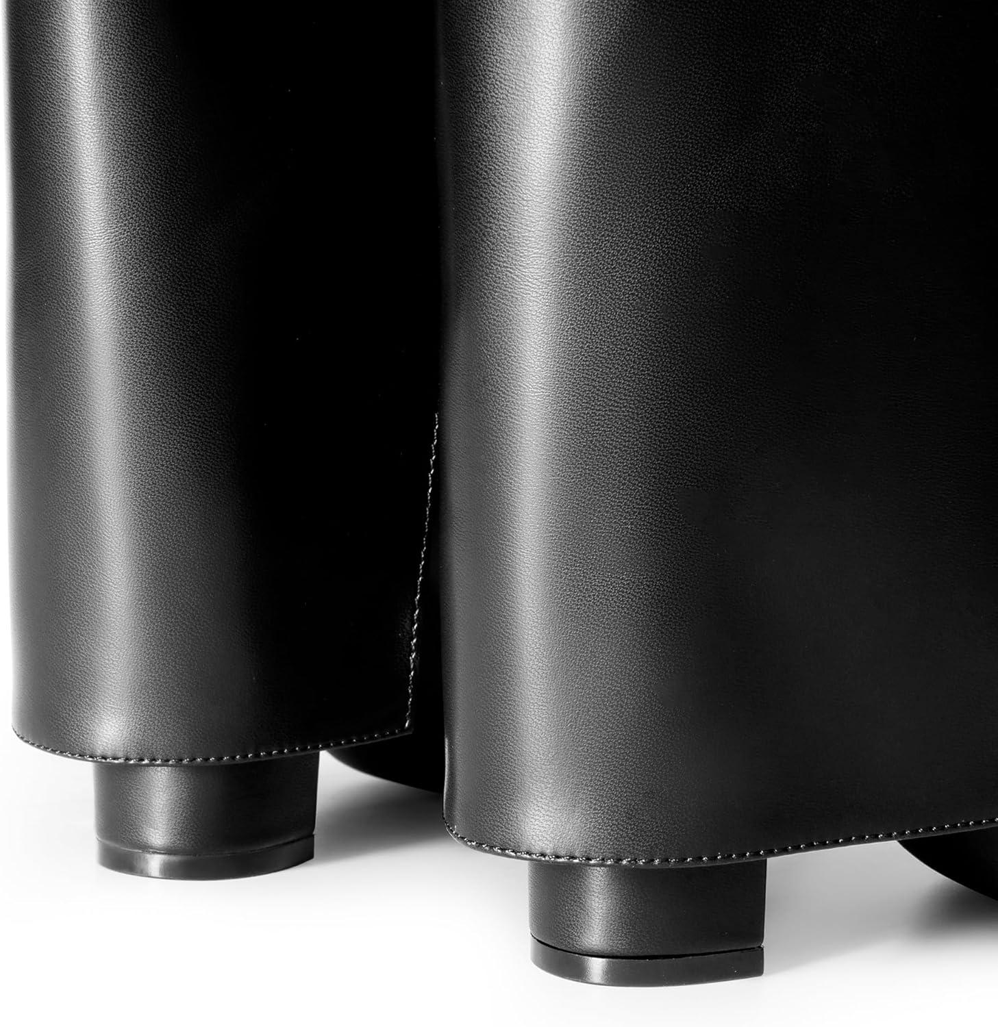 imageDREAM PAIRS Womens Knee High Boots Fold Over Chunky High Heels Long Boots Zipper Pointed Toe Dress Tall Boots Party Fashion Boots