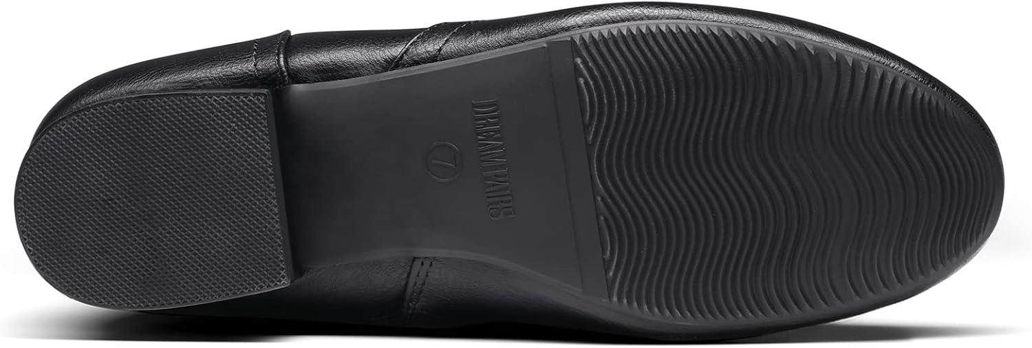 imageDREAM PAIRS Womens Wide Calf Knee High Pull On Fall Weather Winter BootsBlackPu