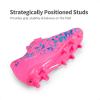 DREAM PAIRS Boys Girls Soccer Cleats Kids Football Shoes for Little/Big Kid(Hot Pink/Royalblue)