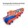 DREAM PAIRS Boys Girls Soccer Cleats Kids Football Shoes for Little/Big Kid(Orange/Blue)