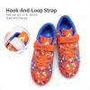 DREAM PAIRS Boys Girls Soccer Cleats Kids Football Shoes for Little/Big Kid(Orange/Blue)