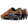 DREAM PAIRS Boys Girls Soccer Cleats Kids Youth Firm Ground Football Shoes for Little/Big Kid(Black/Orange)