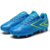 DREAM PAIRS Boys Girls Soccer Cleats Kids Youth Firm Ground Football Shoes for Little/Big Kid(Blue)