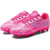 DREAM PAIRS Boys Girls Soccer Cleats Kids Youth Firm Ground Football Shoes for Little/Big Kid(Hot Pink)