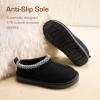 DREAM PAIRS Girls Boys Slippers Kids House Fuzzy Indoor Outdoor FuzzyEasy Kid’s Slip-on Slipper for Little Kid Big Kid(Black)