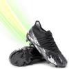 DREAM PAIRS Girls Boys Soccer Cleats Youth Firm Groud Outdoor Sports Athletic Mid-top Football Shoes for Little/Big Kid(Black)