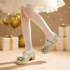 DREAM PAIRS Girls Dress Shoes Princess Shoes for Toddler Little Girl Mary Jane Low Heels Glitter Flower Party Wedding Footwear(Gold)