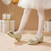 DREAM PAIRS Girls Dress Shoes Princess Shoes for Toddler Little Girl Mary Jane Low Heels Glitter Flower Party Wedding Footwear(Gold)