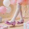 DREAM PAIRS Girls Dress Shoes Princess Shoes for Toddler Little Girl Mary Jane Low Heels Glitter Flower Party Wedding Footwear(Pink)