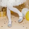 DREAM PAIRS Girls Dress Shoes Princess Shoes for Toddler Little Girl Mary Jane Low Heels Glitter Flower Party Wedding Footwear(Sliver)