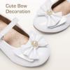 DREAM PAIRS Girls Dress Shoes Princess Shoes for Toddler Little Girl Mary Jane Low Heels Glitter Flower Party Wedding Footwear(White)