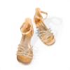 DREAM PAIRS Girls Dress Shoes Sandals Low Heels Ankle Strap Flower Wedding Party Shoes for Little Kid/Big Kid(Champagne)