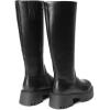 DREAM PAIRS Knee High Boots, Comfortable Chunky Platform Round-Toe Side Zip Boots for Women(Black)