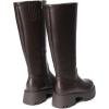 DREAM PAIRS Knee High Boots, Comfortable Chunky Platform Round-Toe Side Zip Boots for Women(Brown)