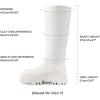 DREAM PAIRS Knee High Boots, Comfortable Chunky Platform Round-Toe Side Zip Boots for Women(White)