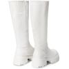DREAM PAIRS Knee High Boots, Comfortable Chunky Platform Round-Toe Side Zip Boots for Women(White)