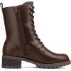 DREAM PAIRS Lace-up Combat Boots Mid-calf Military Winter Boot for Women(Brown/Pu)