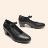 DREAM PAIRS Mary Jane Shoes Women Low Chunky Heels Closed Toe Pumps Comfortable Work Business Dress Shoes(Black)