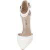 DREAM PAIRS Oppointed-Ankle Women’s Pointed Toe Ankle Strap D’Orsay High Heel Stiletto Pumps Shoes(White)