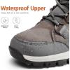 DREAM PAIRS Waterproof Snow Boots for Women, Faux Fur Cozy Warm Insulated Winter Boots Lace Up Mid-Calf Outdoor Shoes for Walking Hiking Hespera(Dark Grey)
