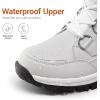 DREAM PAIRS Waterproof Snow Boots for Women, Faux Fur Cozy Warm Insulated Winter Boots Lace Up Mid-Calf Outdoor Shoes for Walking Hiking Hespera(White/Grey)