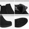 DREAM PAIRS Women’s Ankle Boots Chunky Heel Platform Fall Heeled Short Booties Shoes(Black)