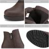DREAM PAIRS Women’s Ankle Boots Chunky Heel Platform Fall Heeled Short Booties Shoes(Brown/Pu)